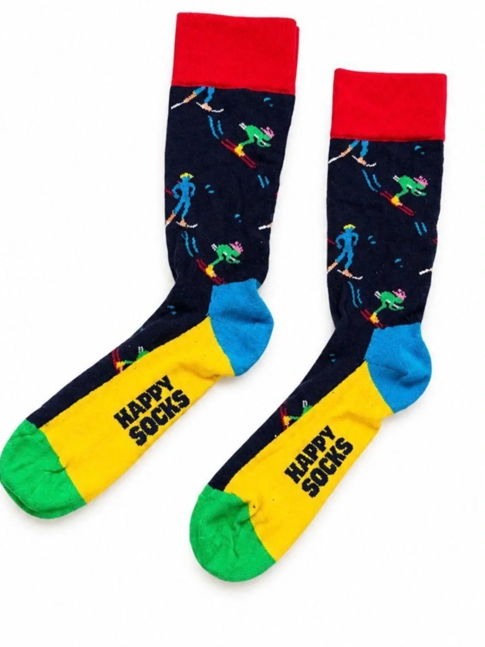 Happy Socks M/L Multicolor Ski Winter Sports Crew Socks